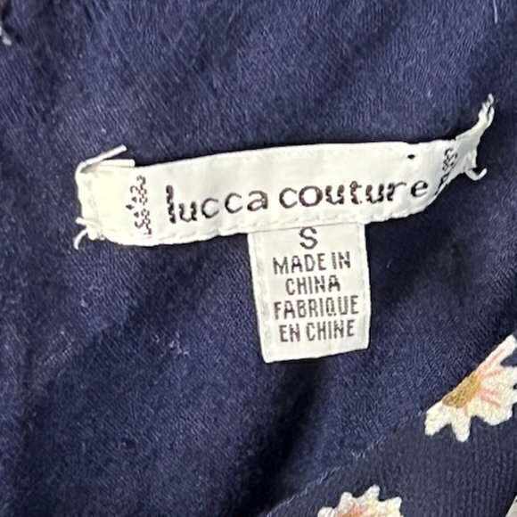 SALE!! 2 for $15 Lucca Couture Womens Size Small Navy Floral Sundress Mini‎ - Picture 9 of 12